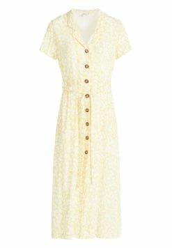 Khujo GOYA - Sukienka Koszulowa - Gelb-weiß Geblümt -Khujo Sklep 126054f997ce4e42920b220398c118c7