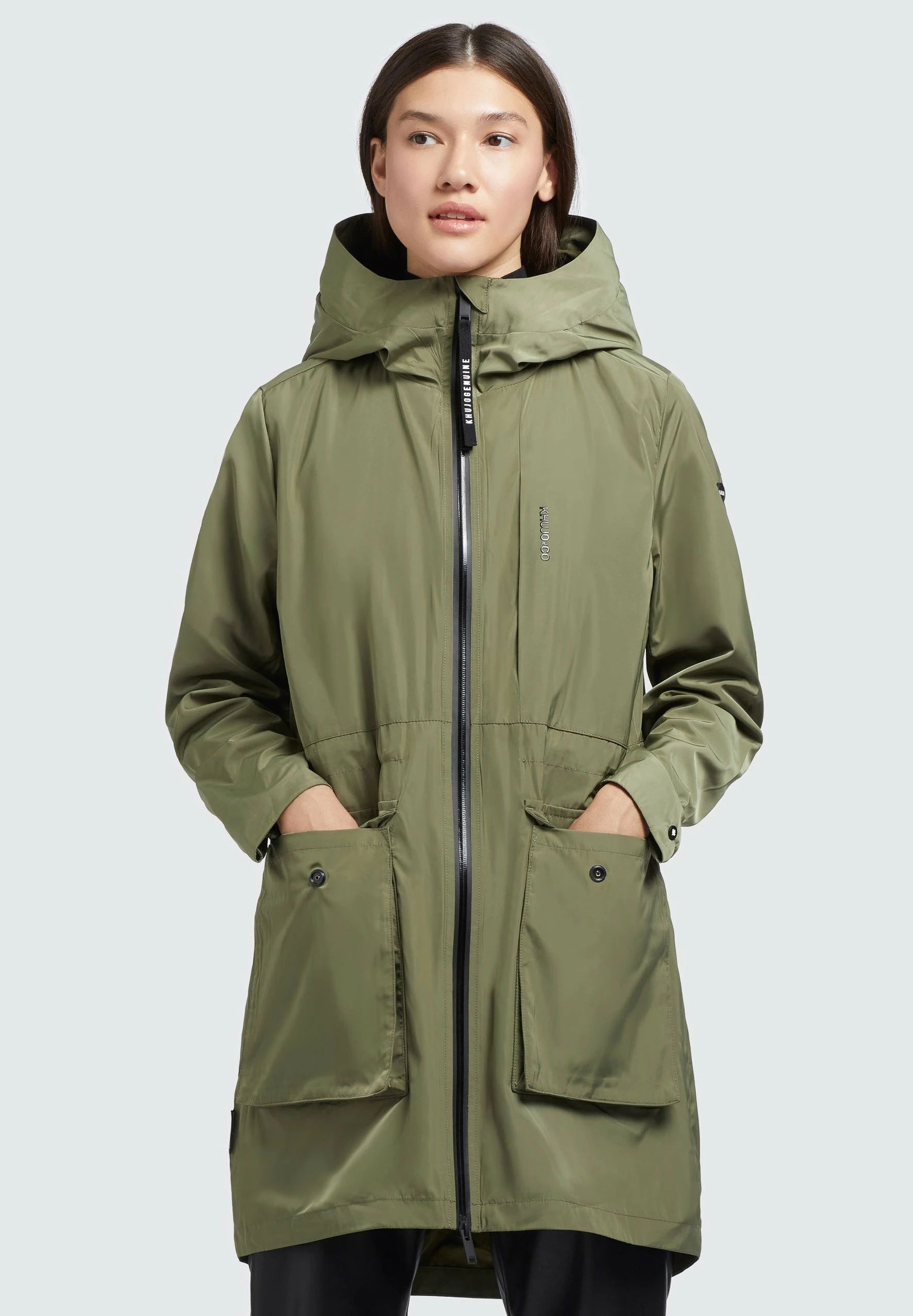 Khujo Mantel GING - Krótki Płaszcz - Olivgrün 1 Khujo Mantel GING - Krótki Płaszcz - Olivgrün