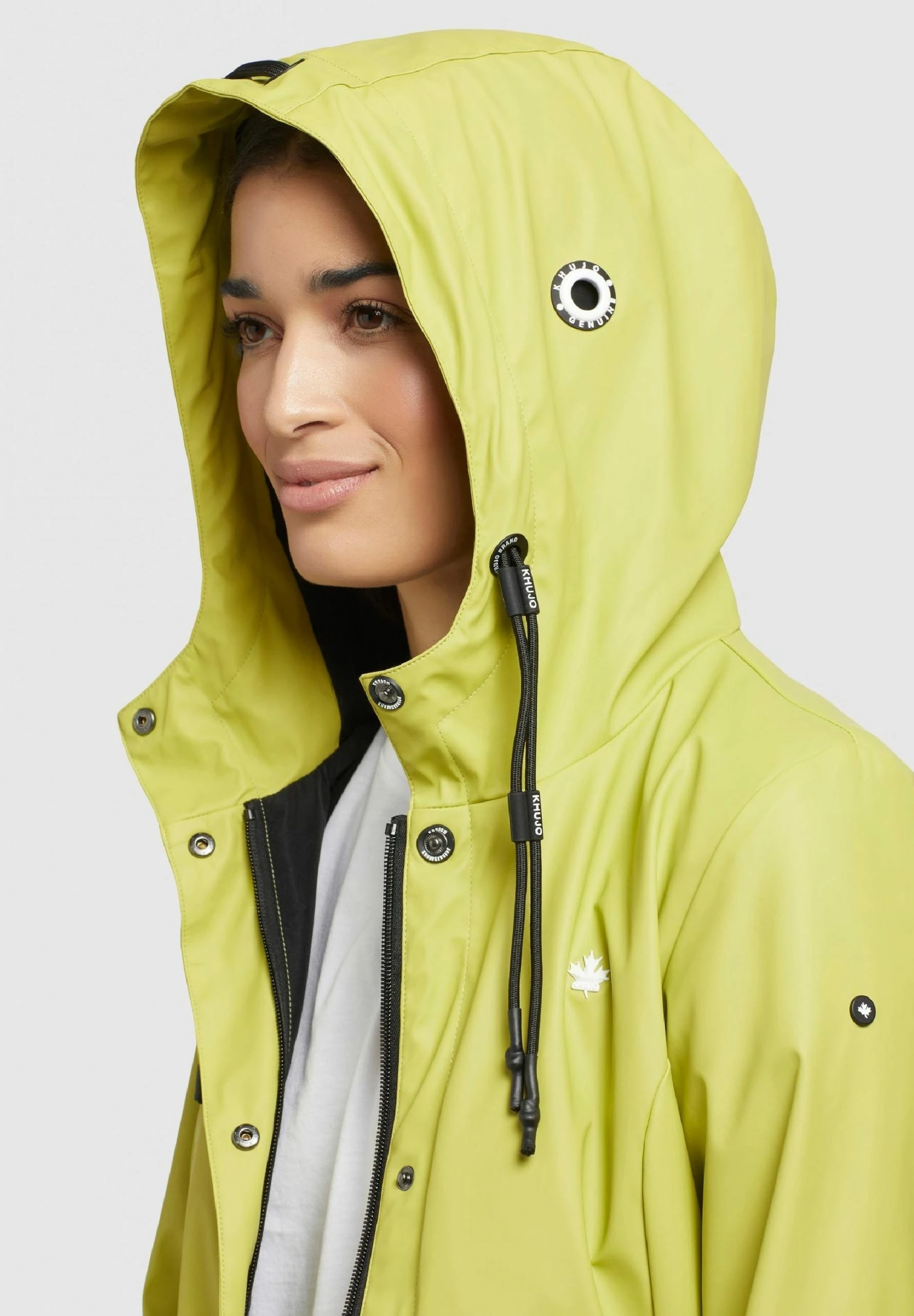 Khujo GLENNA - Kurtka Przeciwdeszczowa - Giftgrün 4 Khujo GLENNA - Kurtka Przeciwdeszczowa - Giftgrün - obrazek 4