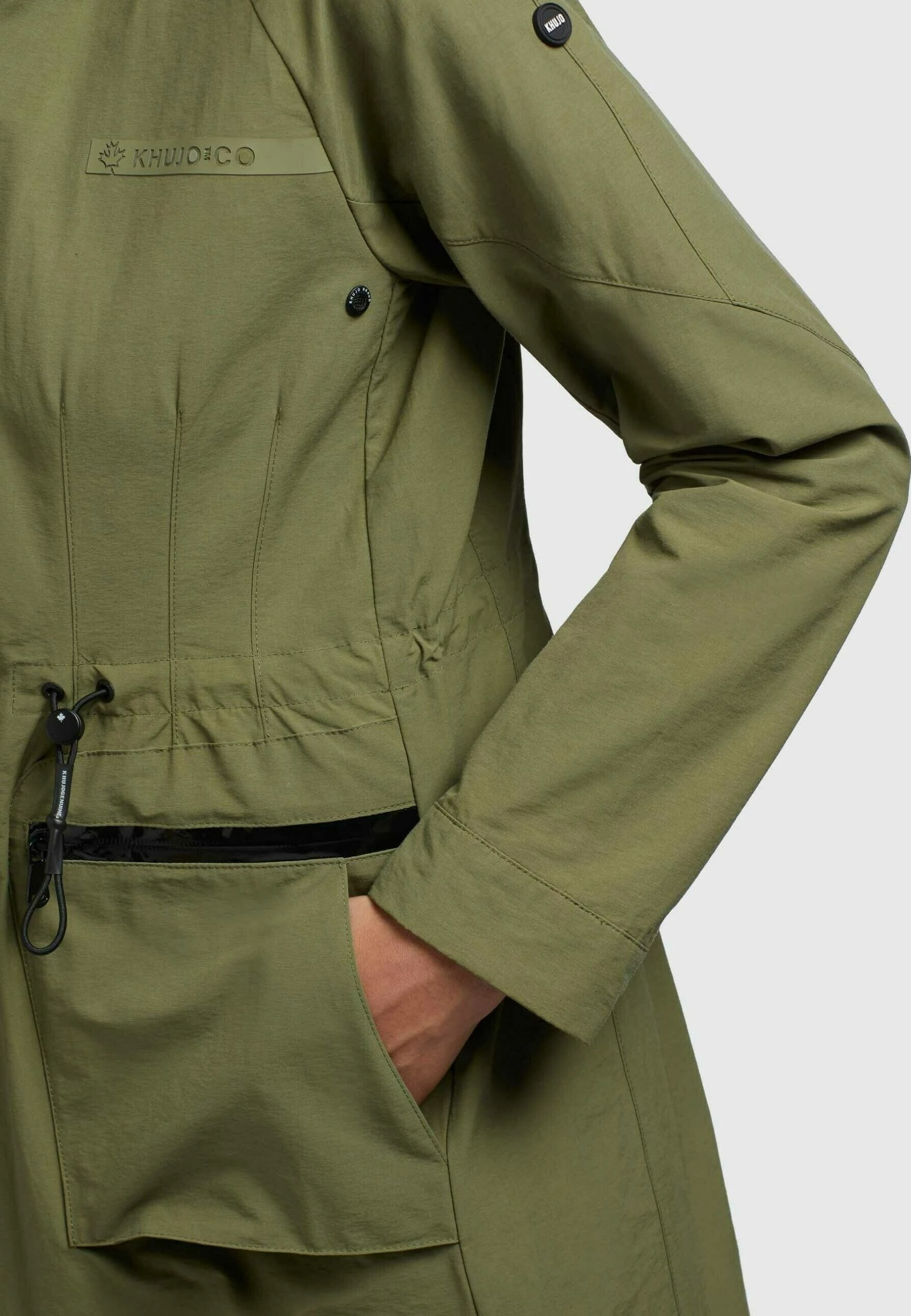 Khujo LEVANE - Kurtka Przeciwdeszczowa - Olivgrün 7 Khujo LEVANE - Kurtka Przeciwdeszczowa - Olivgrün - obrazek 7