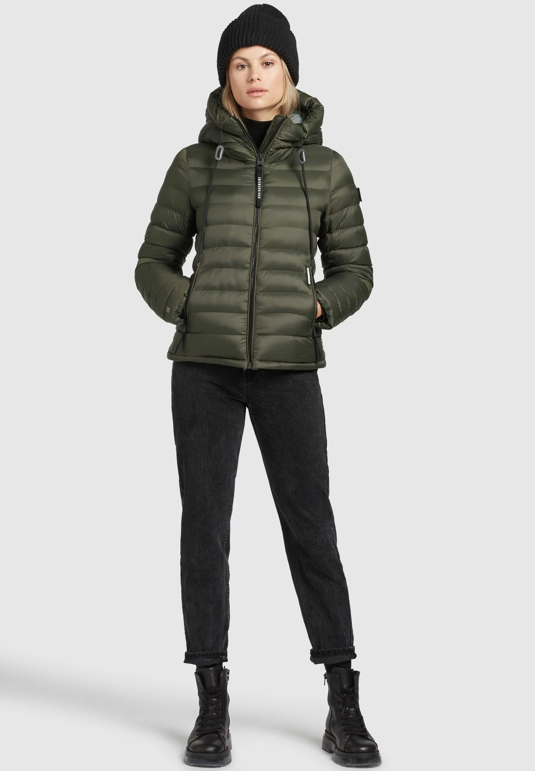 Khujo LOVINA2 SHINE - Kurtka Zimowa - Dunkeloliv 2 Khujo LOVINA2 SHINE - Kurtka Zimowa - Dunkeloliv - obrazek 2