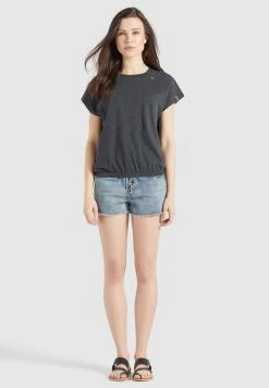 Khujo MARIKA - T-shirt Z Nadrukiem - Dunkelgrau Meliert -Khujo Sklep 30713d4bcf58491fa09314d9f0263d7b