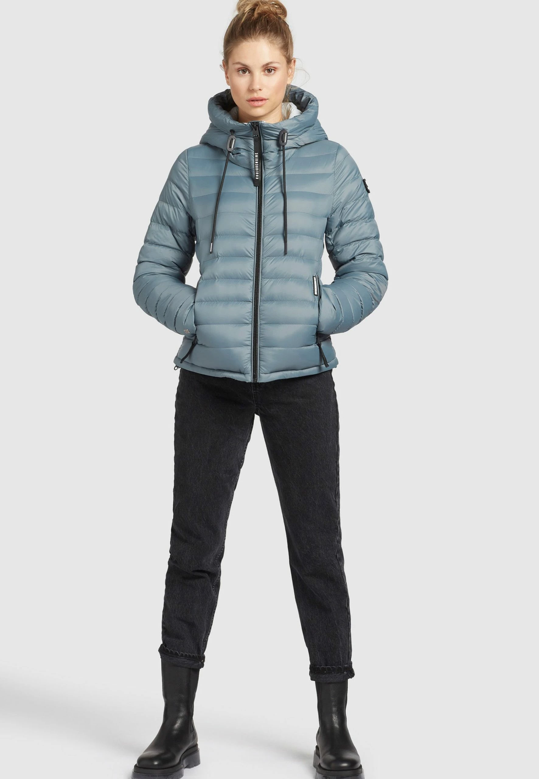 Khujo LOVINA2 SHINE - Kurtka Zimowa - Blaugrau 1 Khujo LOVINA2 SHINE - Kurtka Zimowa - Blaugrau