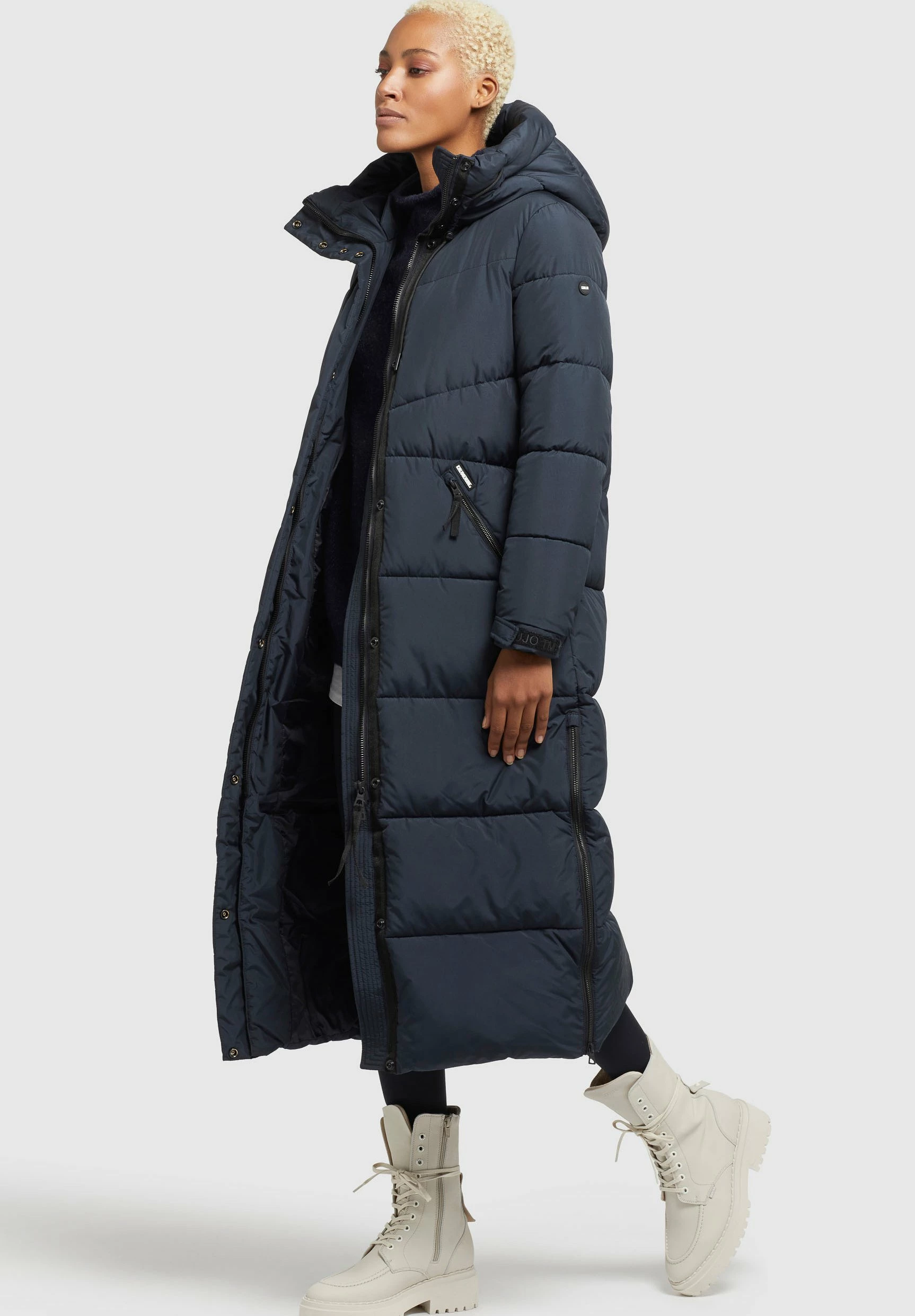 Khujo SHIMANTA2 - Płaszcz Zimowy - Schwarzblau 4 Khujo SHIMANTA2 - Płaszcz Zimowy - Schwarzblau - obrazek 4