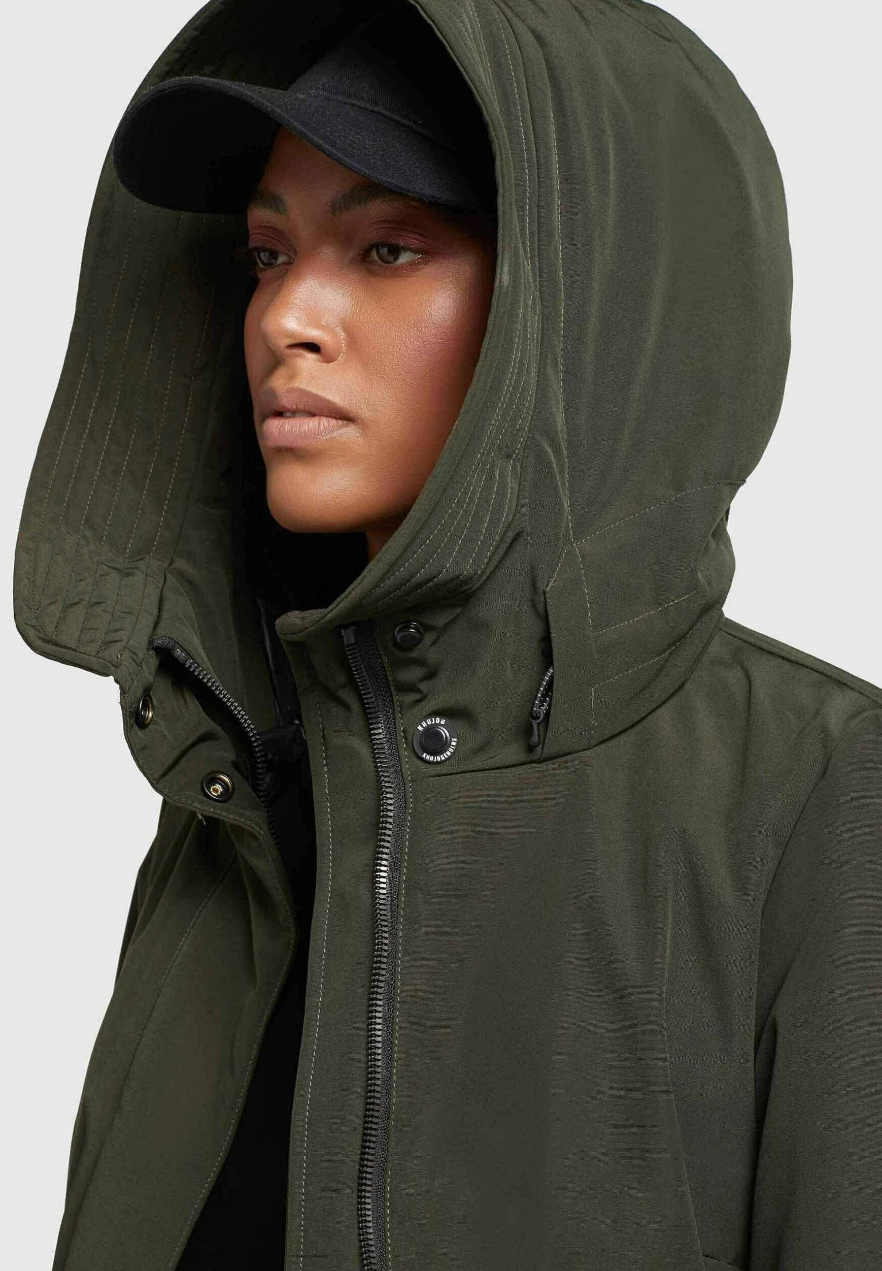 Khujo CHARLYN - Płaszcz Zimowy - Dunkelgrün 4 Khujo CHARLYN - Płaszcz Zimowy - Dunkelgrün - obrazek 4