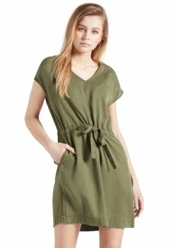 Khujo ANNELI - Sukienka Jeansowa - Khaki Gewaschen -Khujo Sklep 6979b1375a7e404ea7a28c02550622d4