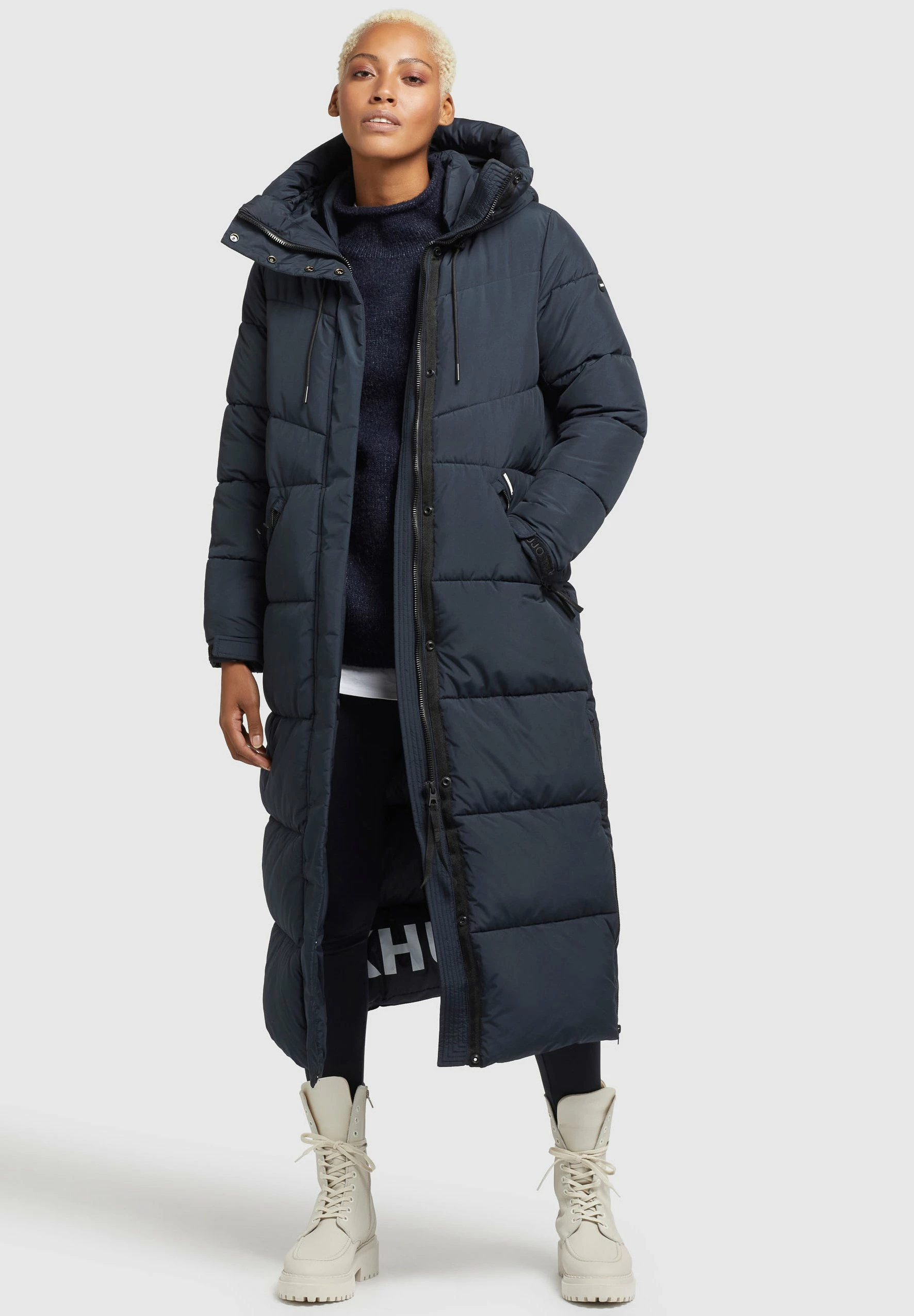 Khujo SHIMANTA2 - Płaszcz Zimowy - Schwarzblau 2 Khujo SHIMANTA2 - Płaszcz Zimowy - Schwarzblau - obrazek 2