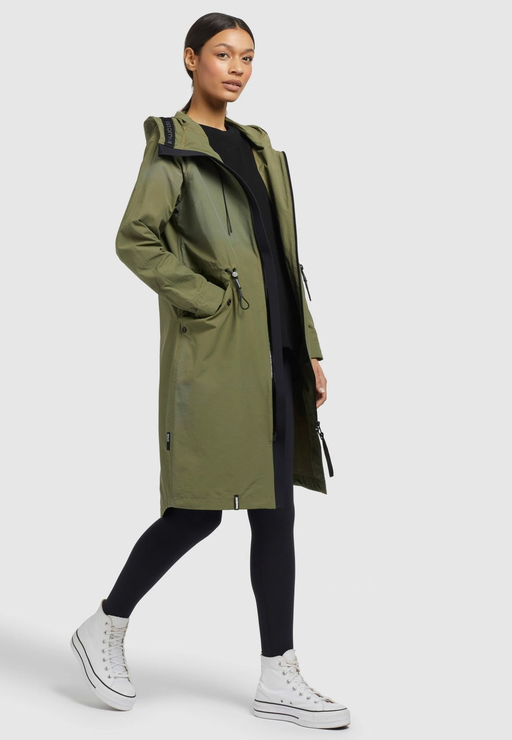 Khujo MARNIA - Kurtka Przeciwdeszczowa - Olivgrün 2 Khujo MARNIA - Kurtka Przeciwdeszczowa - Olivgrün - obrazek 2