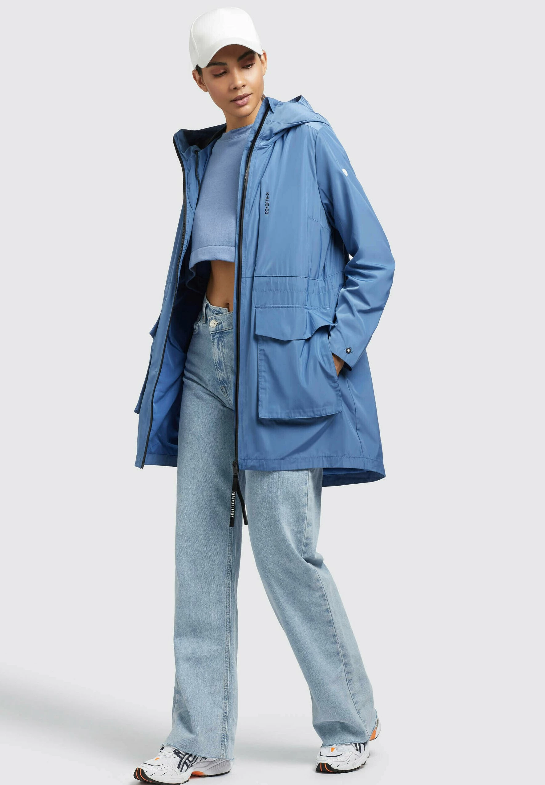 Khujo Mantel GING - Krótki Płaszcz - Blau 7 Khujo Mantel GING - Krótki Płaszcz - Blau - obrazek 7