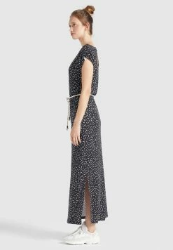 Khujo DOREEN - Długa Sukienka - Schwarz-weiß Gemustert -Khujo Sklep 857ff9a7833a4a99978b2fd7b5948fb3