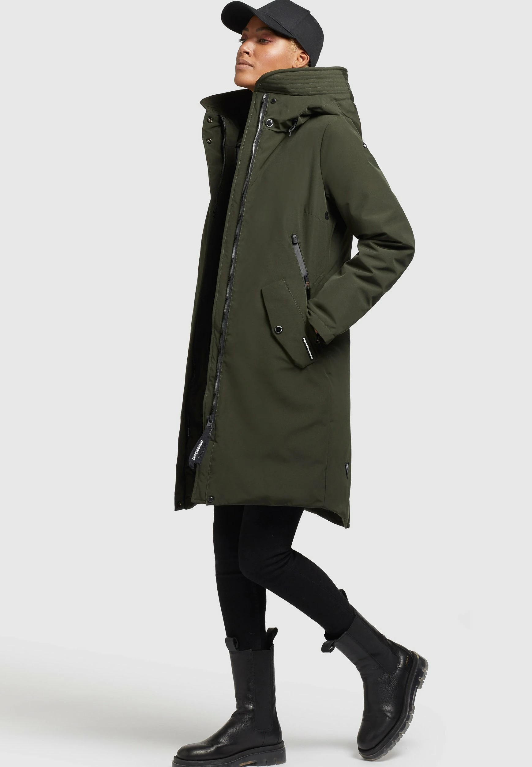 Khujo CHARLYN - Płaszcz Zimowy - Dunkelgrün 6 Khujo CHARLYN - Płaszcz Zimowy - Dunkelgrün - obrazek 6