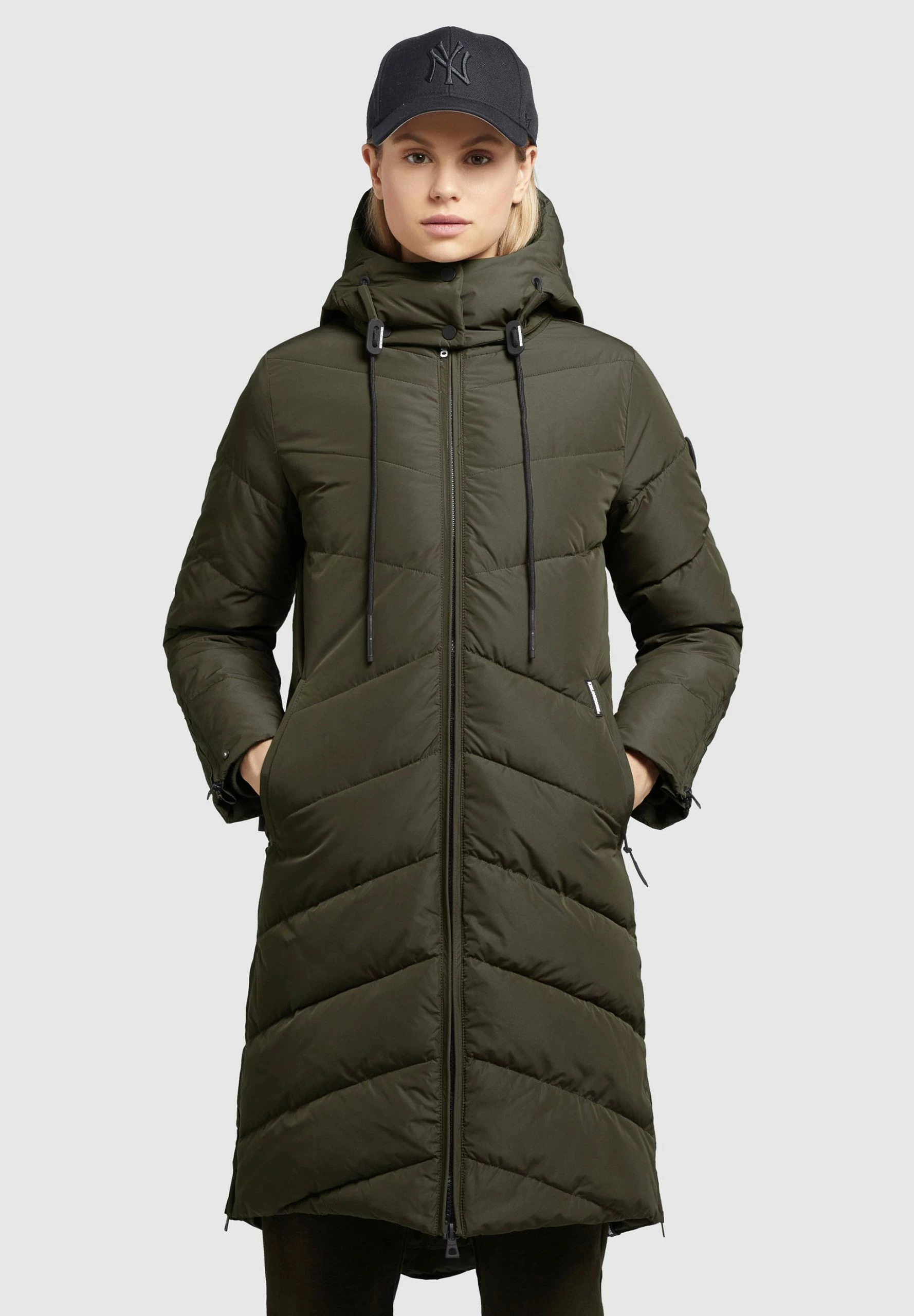 Khujo HUBA - Płaszcz Zimowy - Dunkelgrün 1 Khujo HUBA - Płaszcz Zimowy - Dunkelgrün