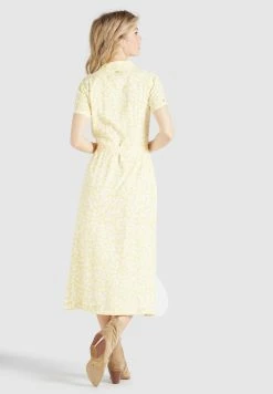 Khujo GOYA - Sukienka Koszulowa - Gelb-weiß Geblümt -Khujo Sklep 940f2d1b8487423b82d6249f1e56844d