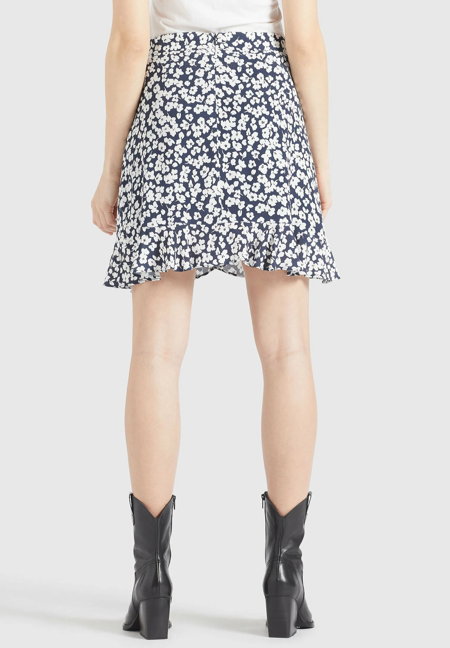 Khujo UNDINE - Spódnica Trapezowa - Dunkelblau-weiß Geblümt 3 Khujo UNDINE - Spódnica Trapezowa - Dunkelblau-weiß Geblümt - obrazek 3