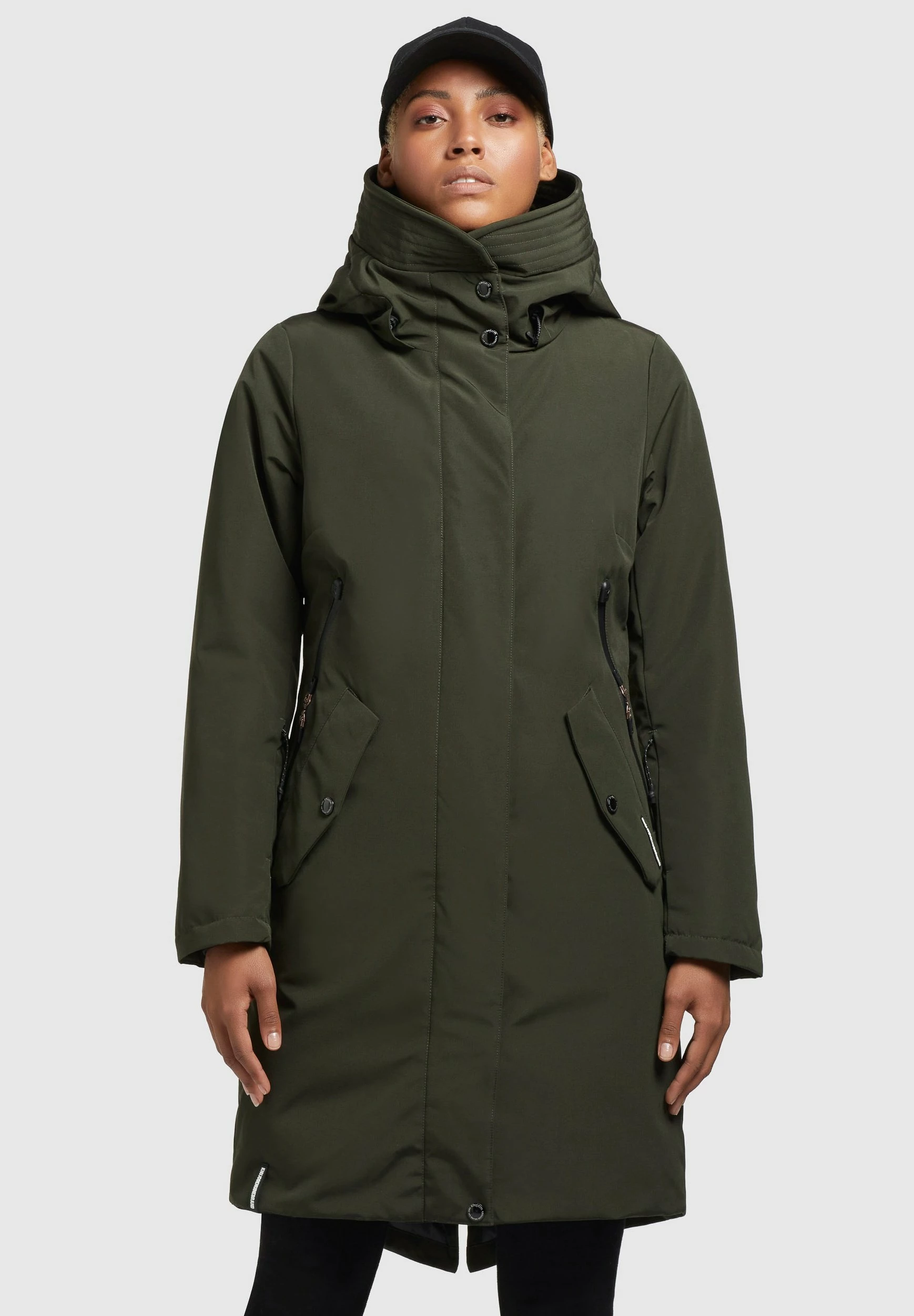 Khujo CHARLYN - Płaszcz Zimowy - Dunkelgrün 1 Khujo CHARLYN - Płaszcz Zimowy - Dunkelgrün