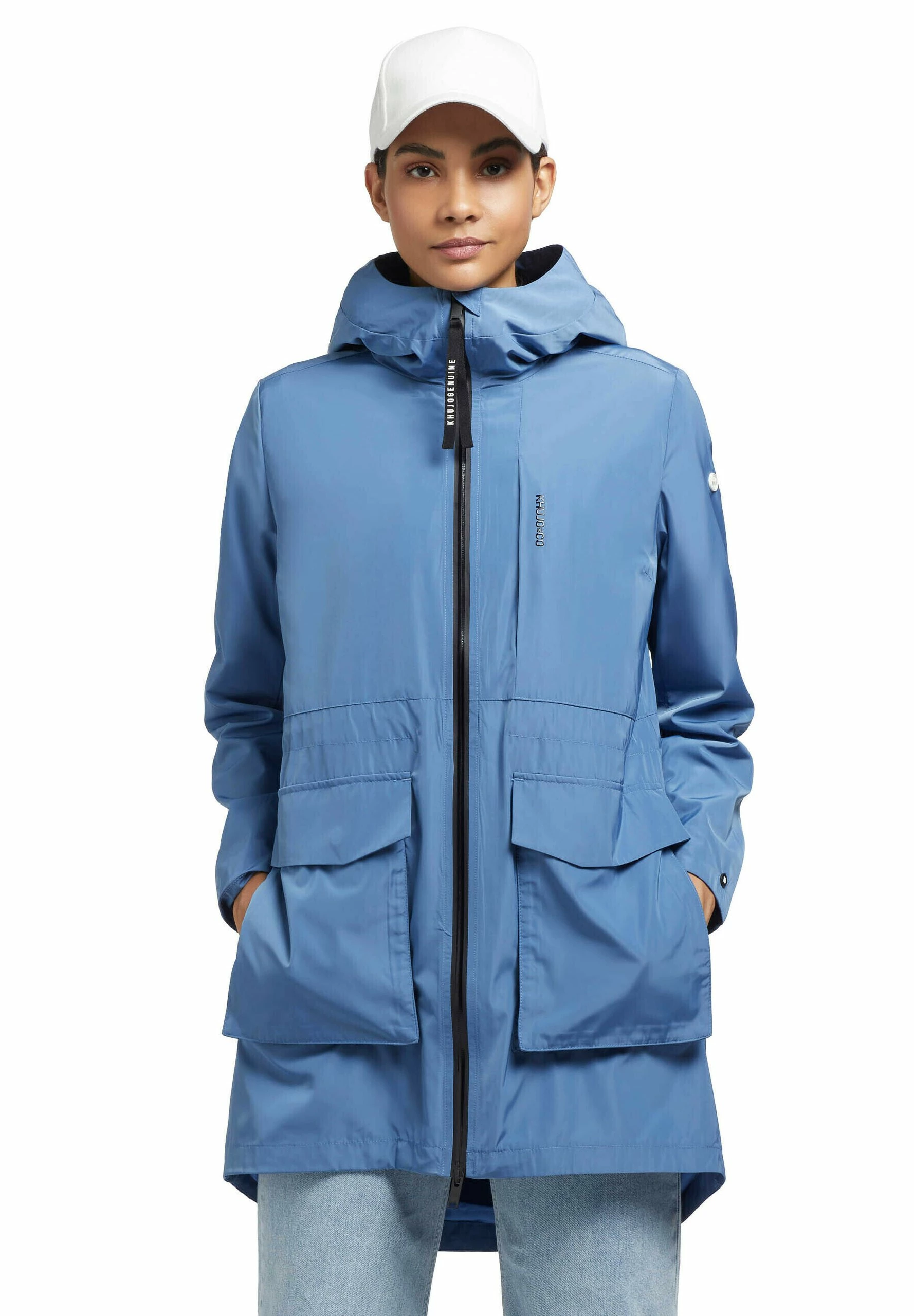 Khujo Mantel GING - Krótki Płaszcz - Blau 8 Khujo Mantel GING - Krótki Płaszcz - Blau - obrazek 8