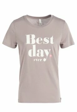 Khujo FRANCESCA BEST - T-shirt Z Nadrukiem - Graubraun -Khujo Sklep e0cdd235913446e99c2d1a97ec03f677