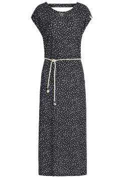 Khujo DOREEN - Długa Sukienka - Schwarz-weiß Gemustert -Khujo Sklep e4fc5e0fbd68432ca0d612a60a3045b1